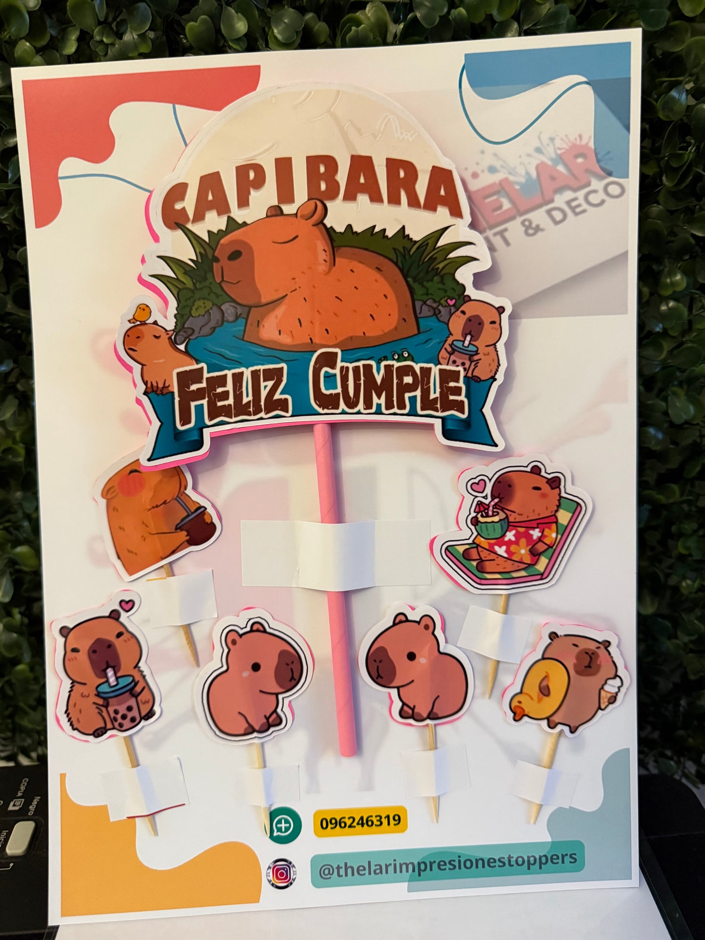 Toppers para torta + 5 pinchos imágenes