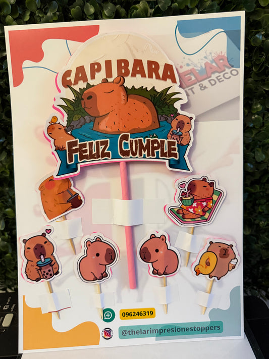 Toppers para torta + 5 pinchos  imágenes